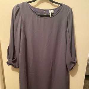 Lavender 3/4 sleeve shift dress